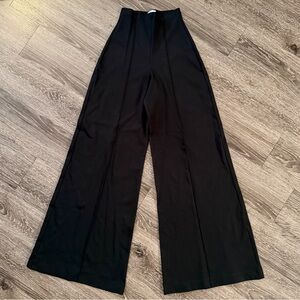 Ripley Rader Black Ponte Knit Long Wide Leg Pants New